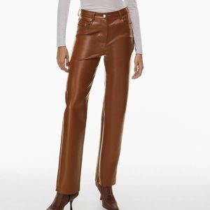 Aritzia vegan leather trouser
